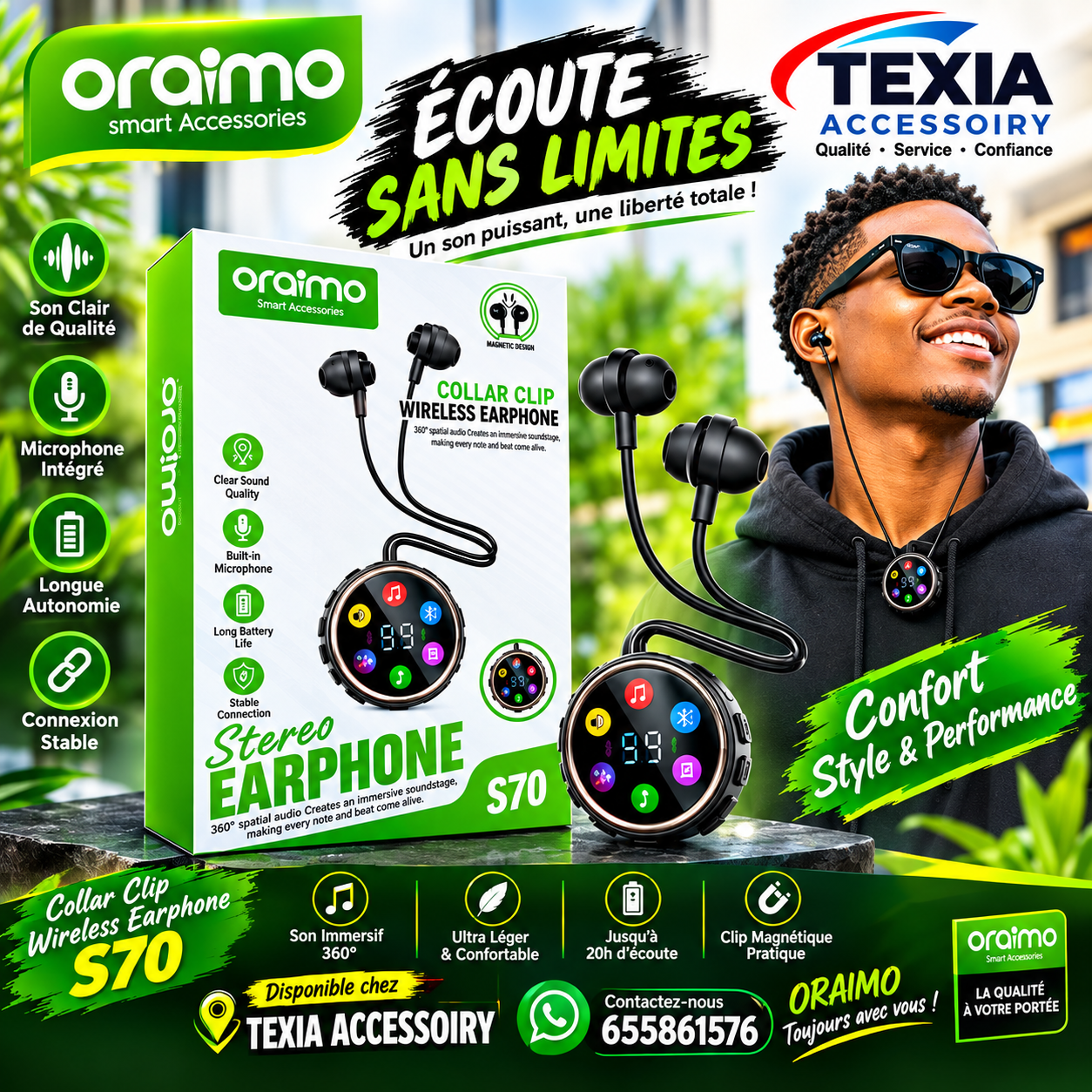 Écouteur sans fil oraimo