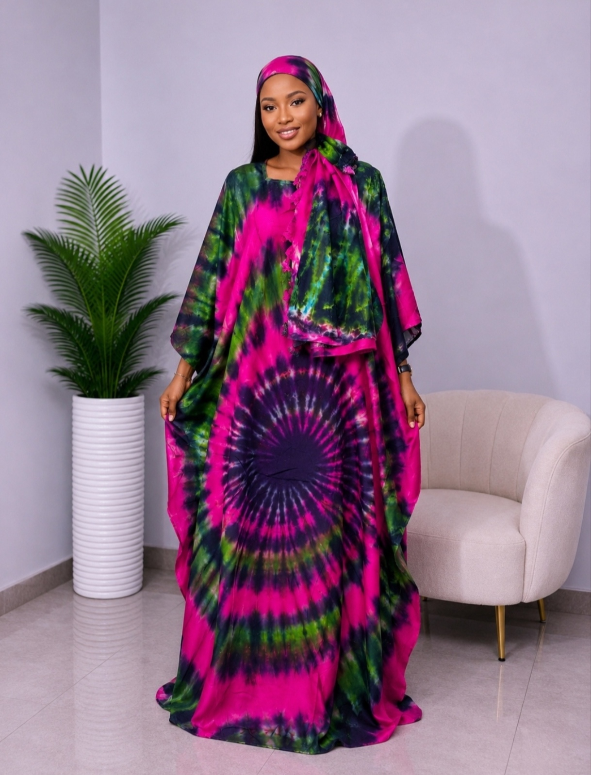 Boubou avec foulard