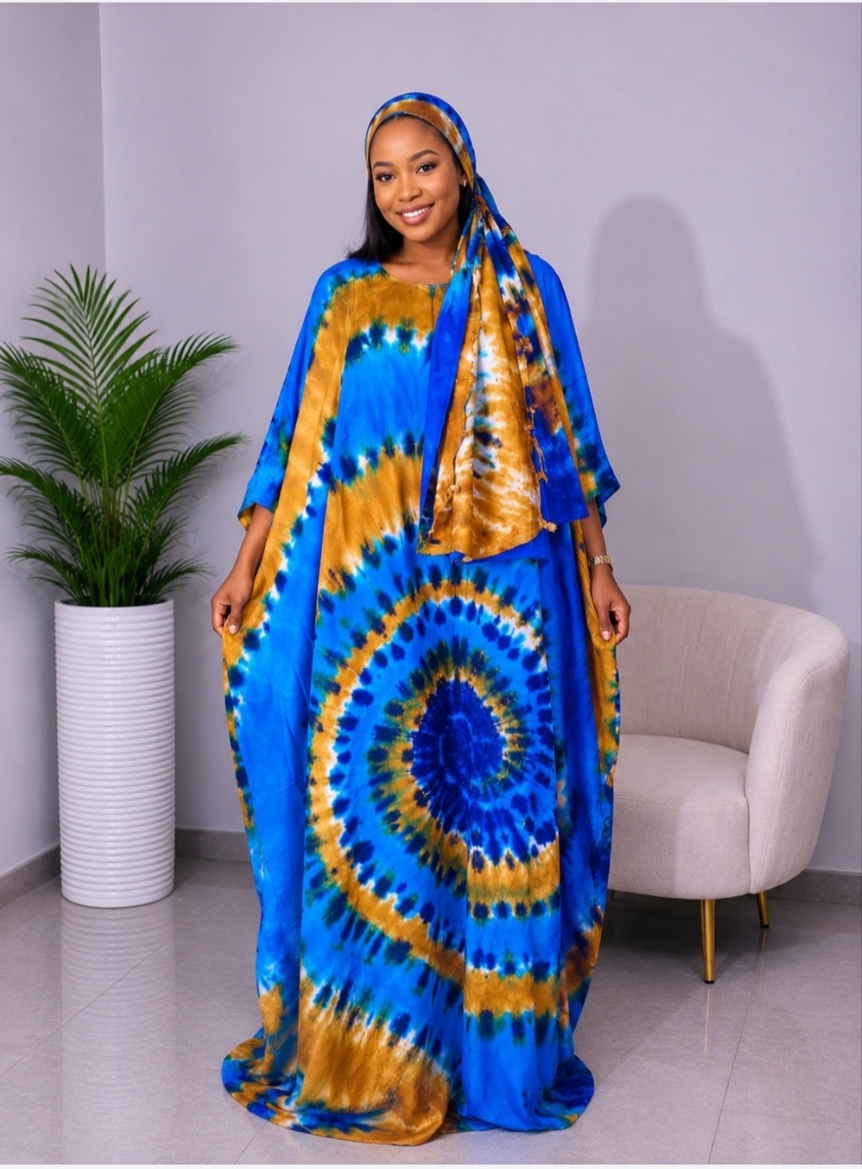 Boubou avec foulard