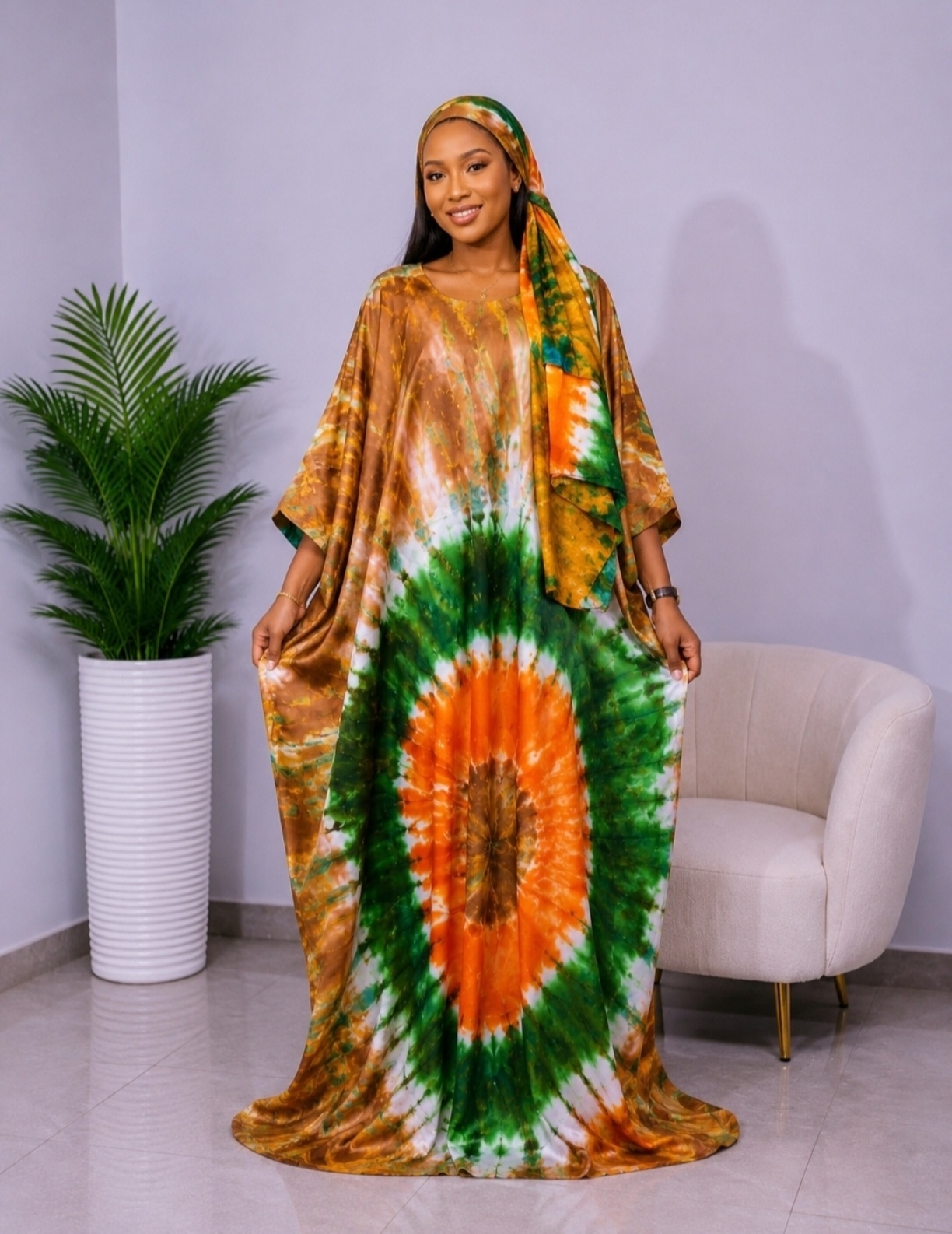 Boubou avec foulard