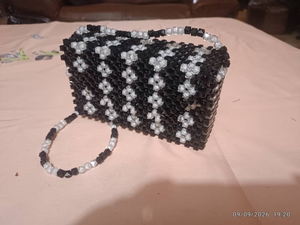 Sac pearl noir & blanc
